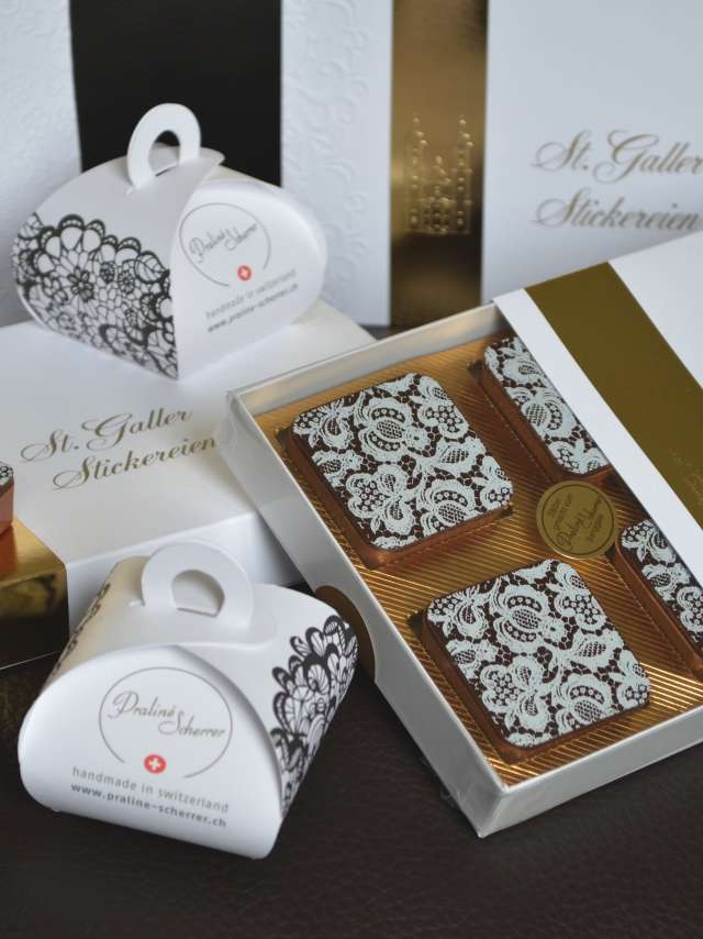 St.Galler Stickereien aus Schokolade