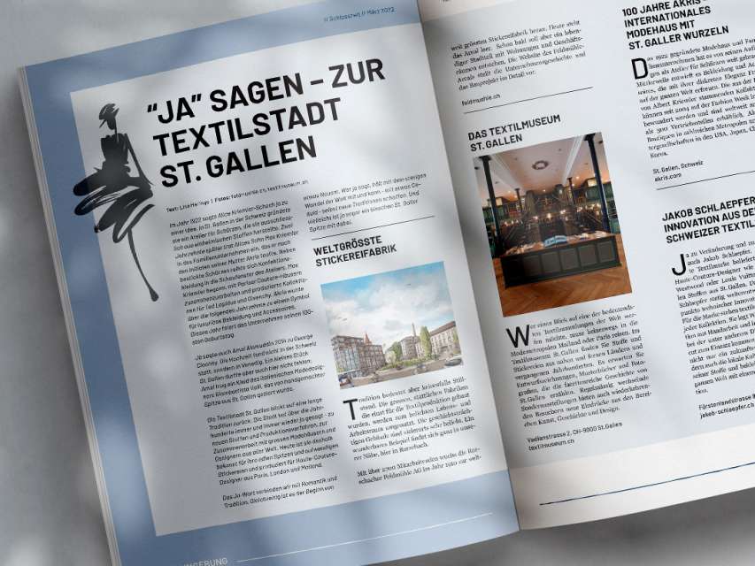 "Ja" sagen - zur Textilstadt St.Gallen